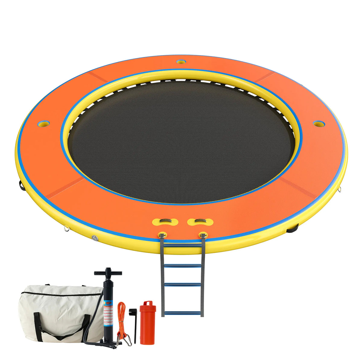 Hexagon/Circle/Triangle Inflatable Water Hammock for Adults, Floating Raft Dock Platform with Mesh