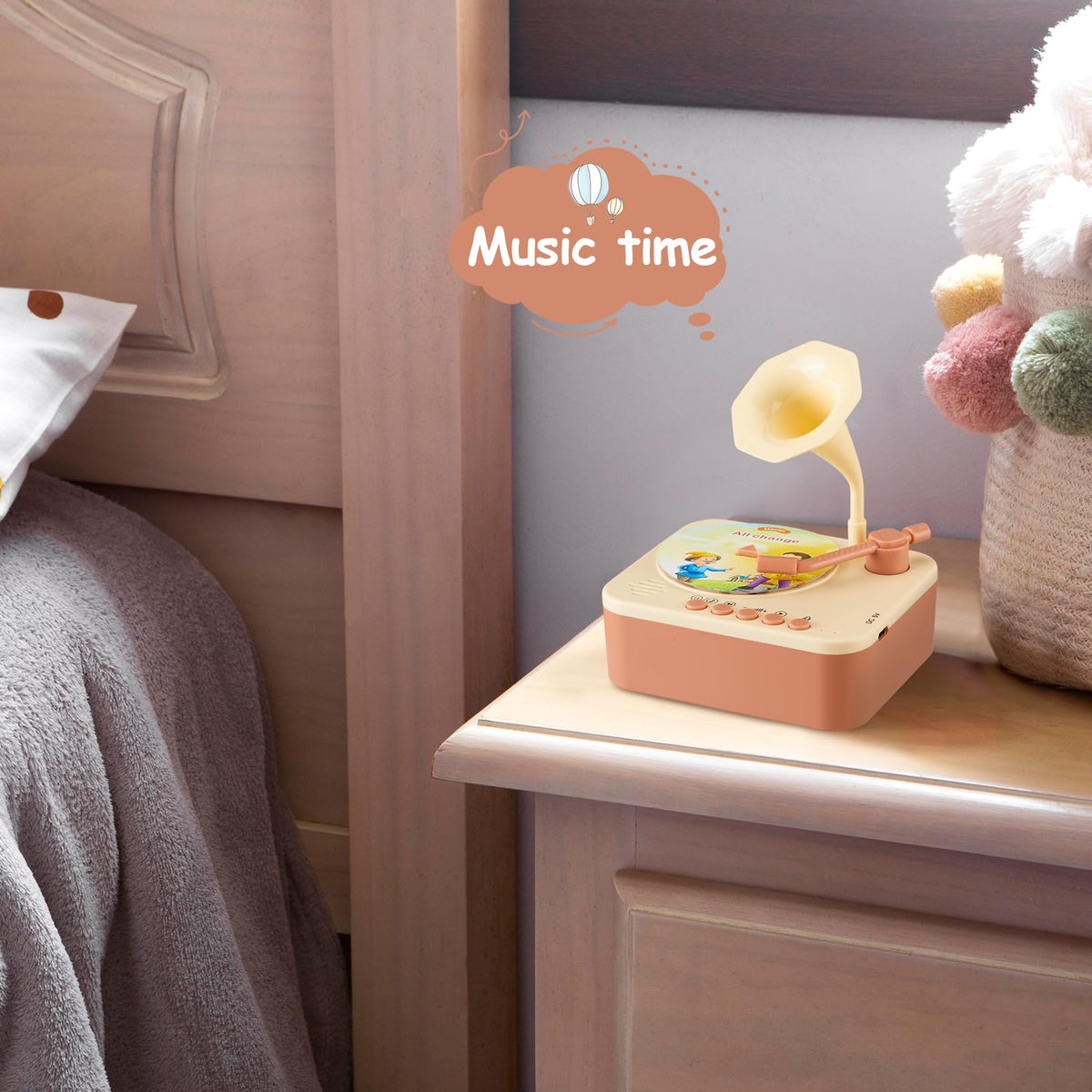 Music Toy for Toddlers—99 Cards Featuring Story and Song “Gramophone” Records