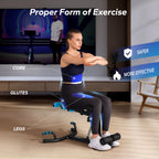 Adjustable Push-Up and Glute Trainer for Women's Home Gym: Core and Leg Workout