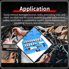 17-Piece Pass Through Socket Set,Hollow Ratchet Socket Kit for Automotive Repair & Machine Maintenance