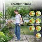 Retractable Garden Hose Reel, Wall-Mounted with 180-Degree Swivel Bracket
