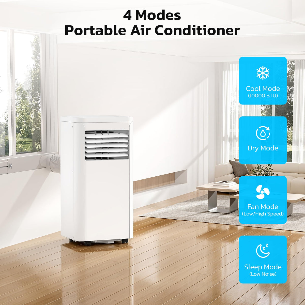 📢 Limited Time Offer ⏰Electric Portable Air Conditioner—Equipped with a Remote Control and LED Display