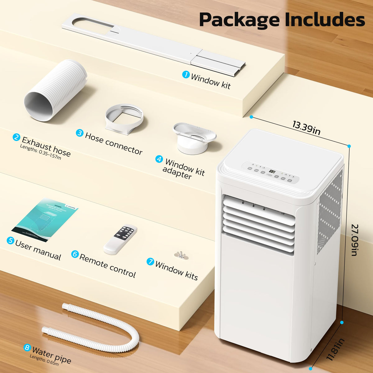 📢 Limited Time Offer ⏰Electric Portable Air Conditioner—Equipped with a Remote Control and LED Display