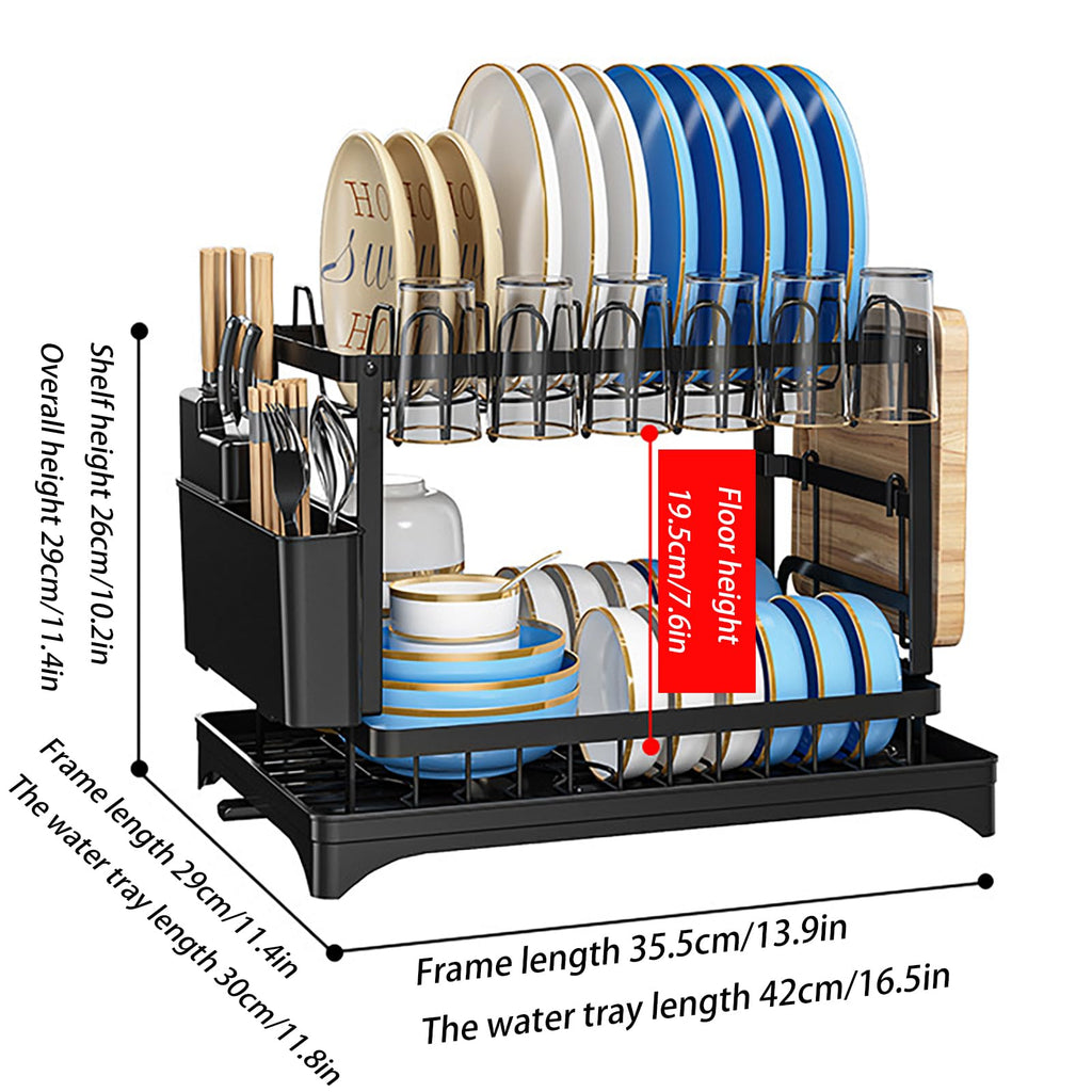 🔥LAST DAY 60% OFF⏰️Double-Layer Kitchen Countertop Drain Rack