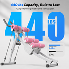 Dual Track Single Track Ab Trainer with LCD Monitor, 440lbs Weight Capacity