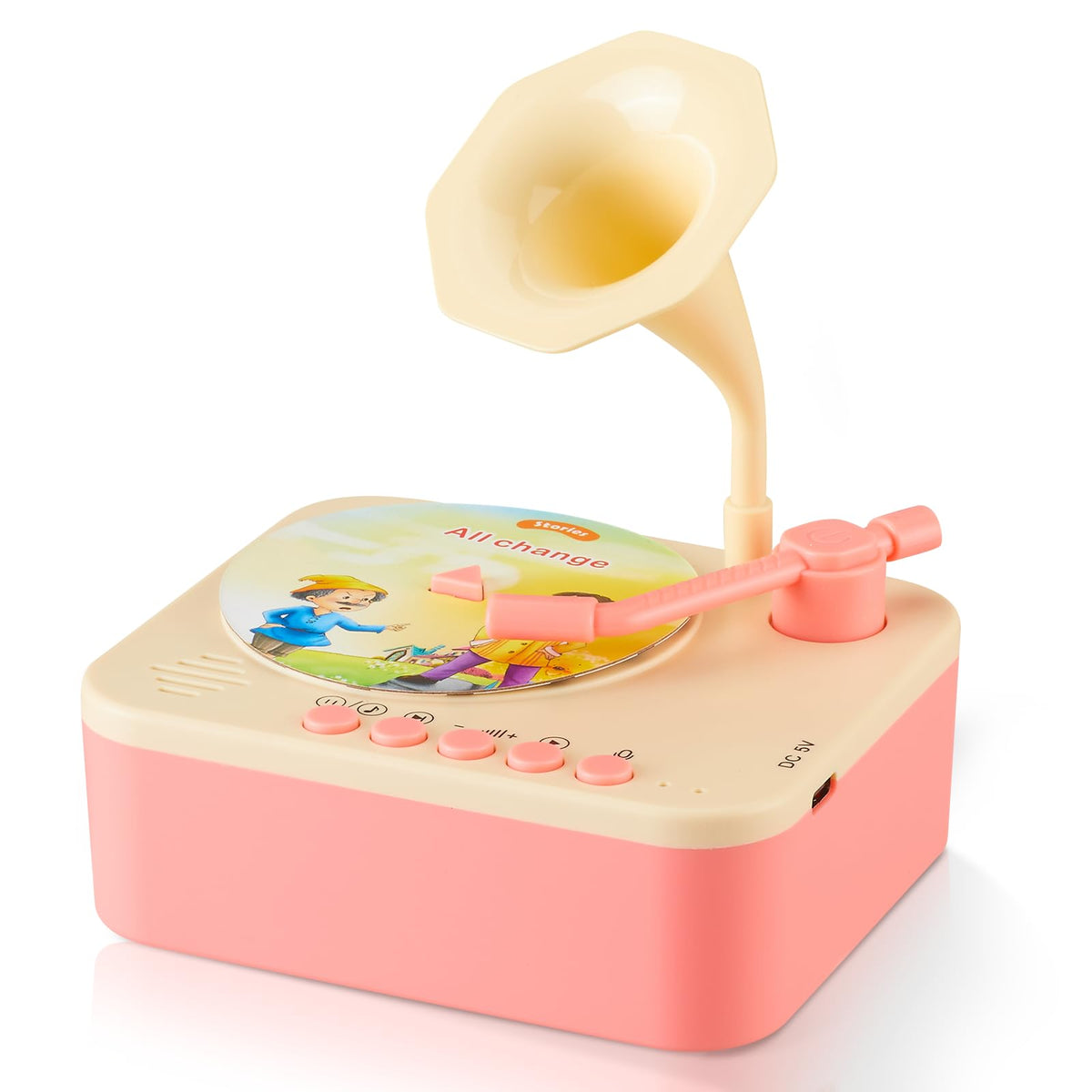 Music Toy for Toddlers—99 Cards Featuring Story and Song “Gramophone” Records