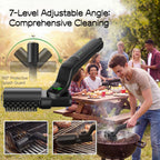 2026 Outdoor Electric Cordless Rotating BBQ Cleaner, Featuring 2 Brush Heads, 3 Speed Settings, and Adjustable Angle